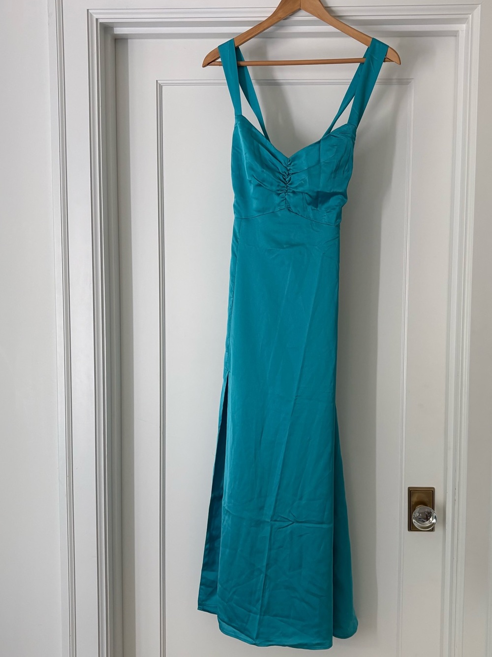 Show Me Your Mumu Mina Midi Dress Teal